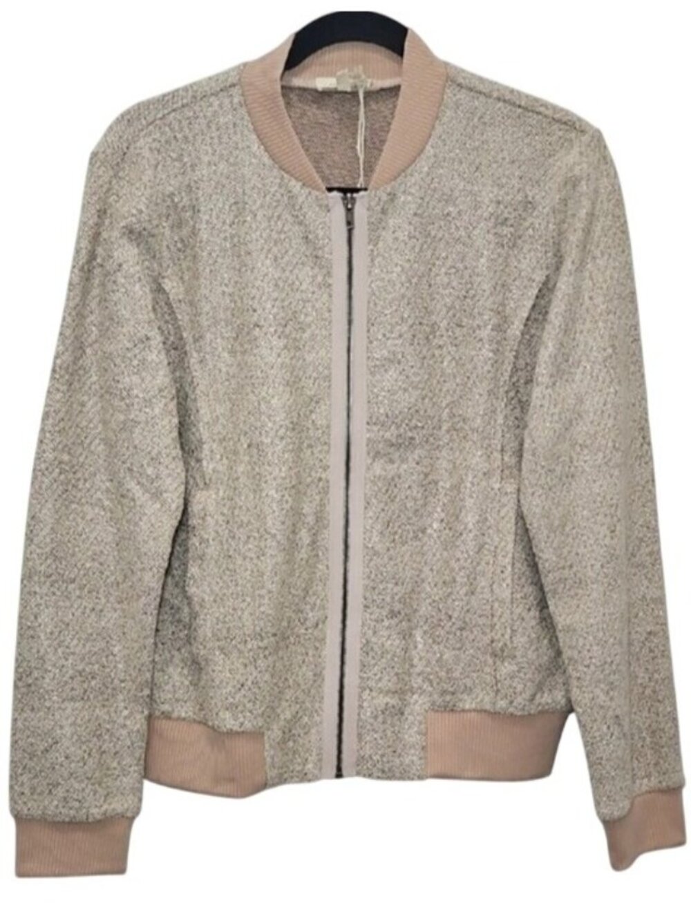 Mystree Bomber Jacket New Small Blush Metallic Pink Boutique Shimmer Outdoor